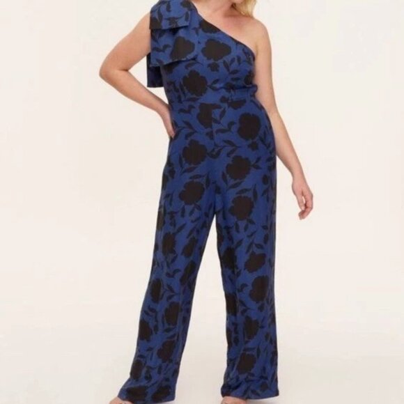 NWT Kate Spade X Target Women’s Floral One Shoulder Linen Blend Jumpsuit - Picture 1 of 6